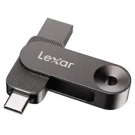 Lexar - JumpDrive D500 USB 3.2 Gen 1 Solid-State Dual Drive with USB-C and USB-A Connectors 512 GB - Titanium