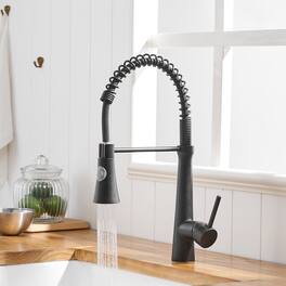 Commercial Kitchen Faucet with Pull Down Sprayer, Single Handle Single Lever Kitchen Sink Faucet