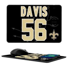 Keyscaper - Demario Davis New Orleans Saints Wireless Charger and Mouse Pad - Black