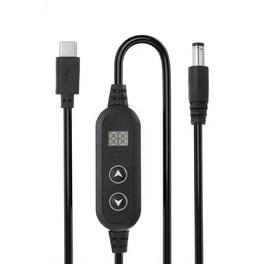 Unique Bargains - USB-C to DC PD Adapter, 1.18m/3.9ft, Adjustable 5V-20V PD Trigger Cable for Tablets, Routers, Laptop, Speaker - Black