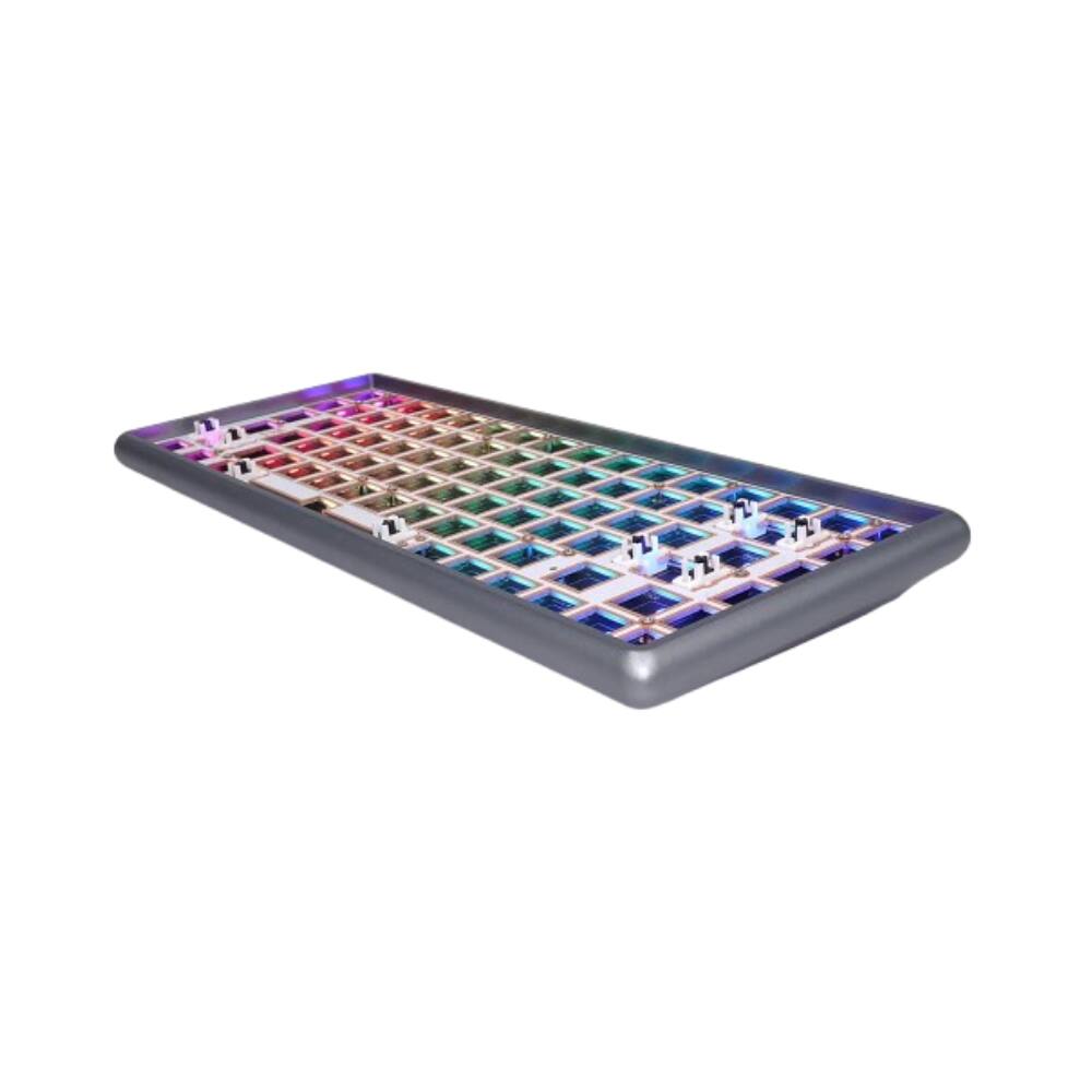 Front. Pro Link Techs - Gray Hot-Swap Gaming Aluminum Barebone Kit - Gray.