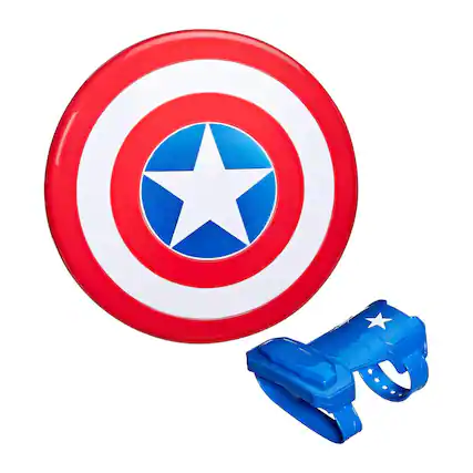 Front. Hasbro - Marvel Captain America Magnetic Shield & Gauntlet - Multi-Colored.
