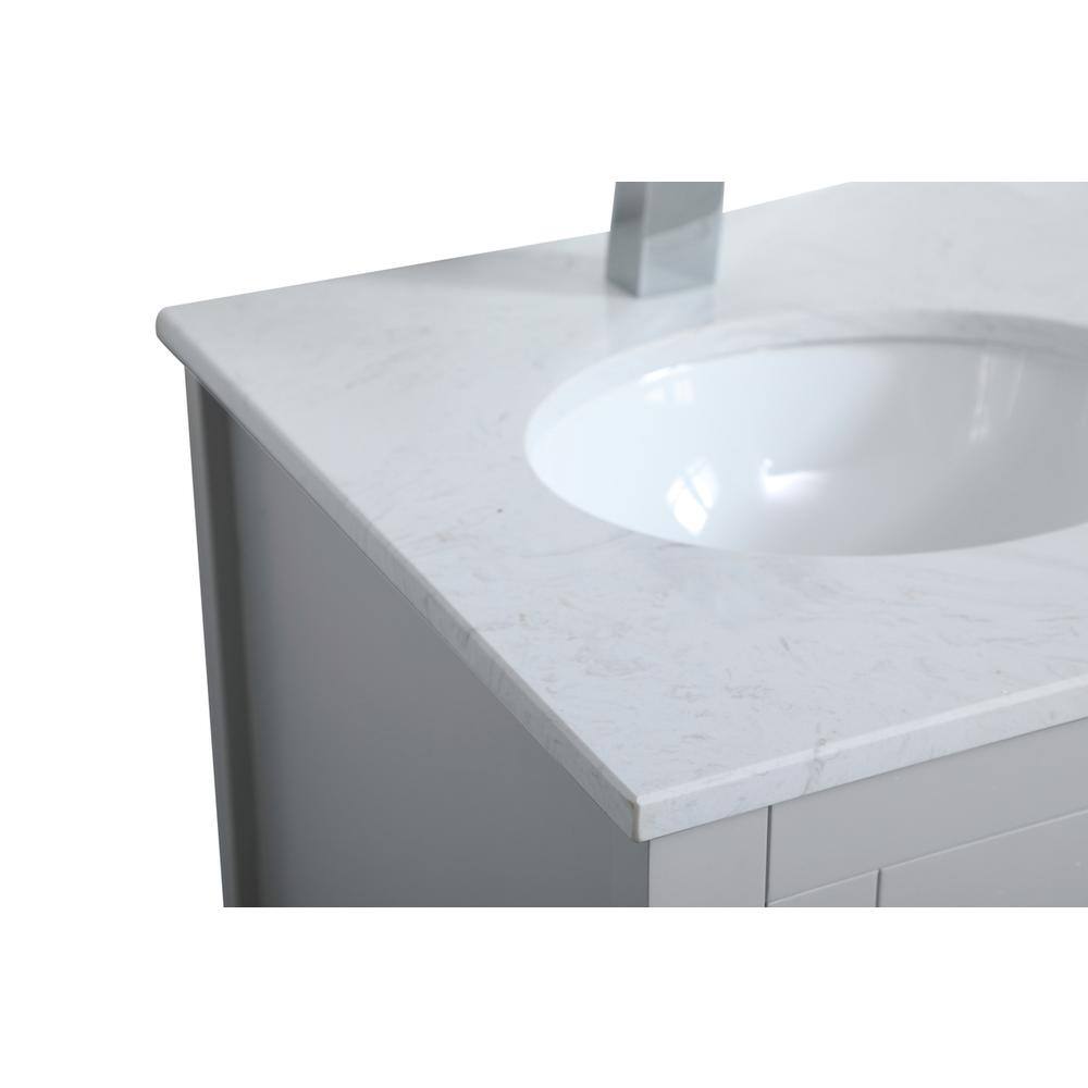 Back. Elegant Kitchen and Bath - 18 inch Single Bathroom Vanity in Grey - Grey.