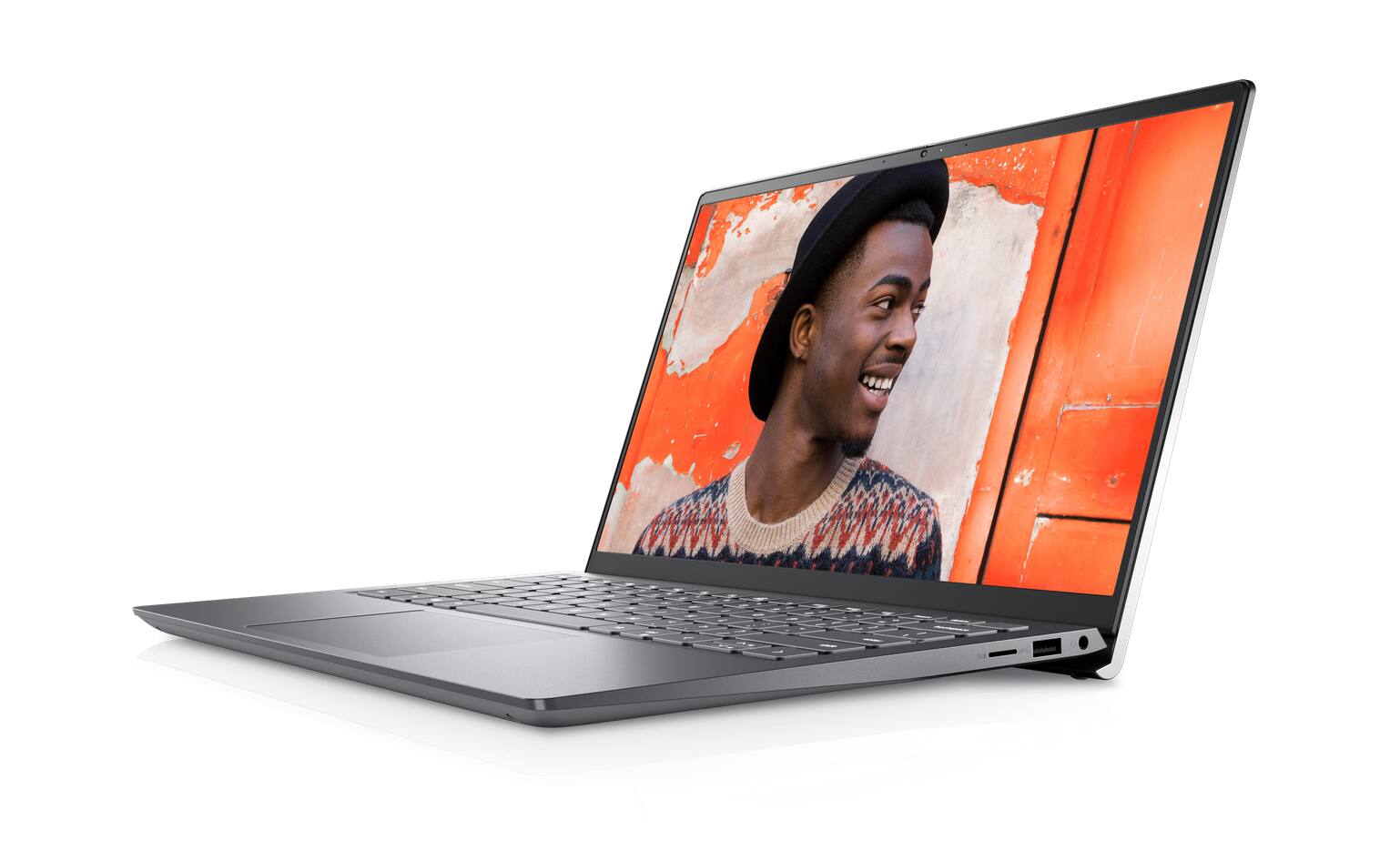 Left. Dell - Inspiron 5410 Convertible 2 in 1 Laptop Intel Core i7-11th Gen 12GB RAM 512GB NVMe, Win 11 Pro, FHD 14" Touch Win 11 Pro - Silver.