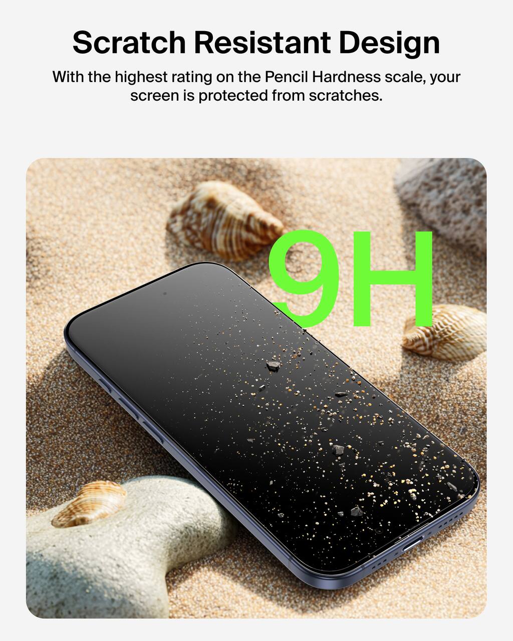 Scratch Resistant Design

With the highest rating on the Pencil Hardness scale, your screen is protected from scratches.

9H
