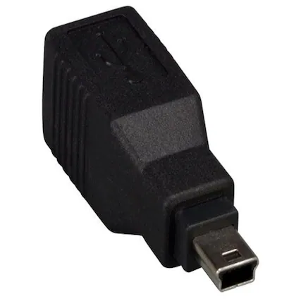 Front. Sanoxy - Sanoxy USB Type B Female to Mini B 5-pin Male Adapter - Black.