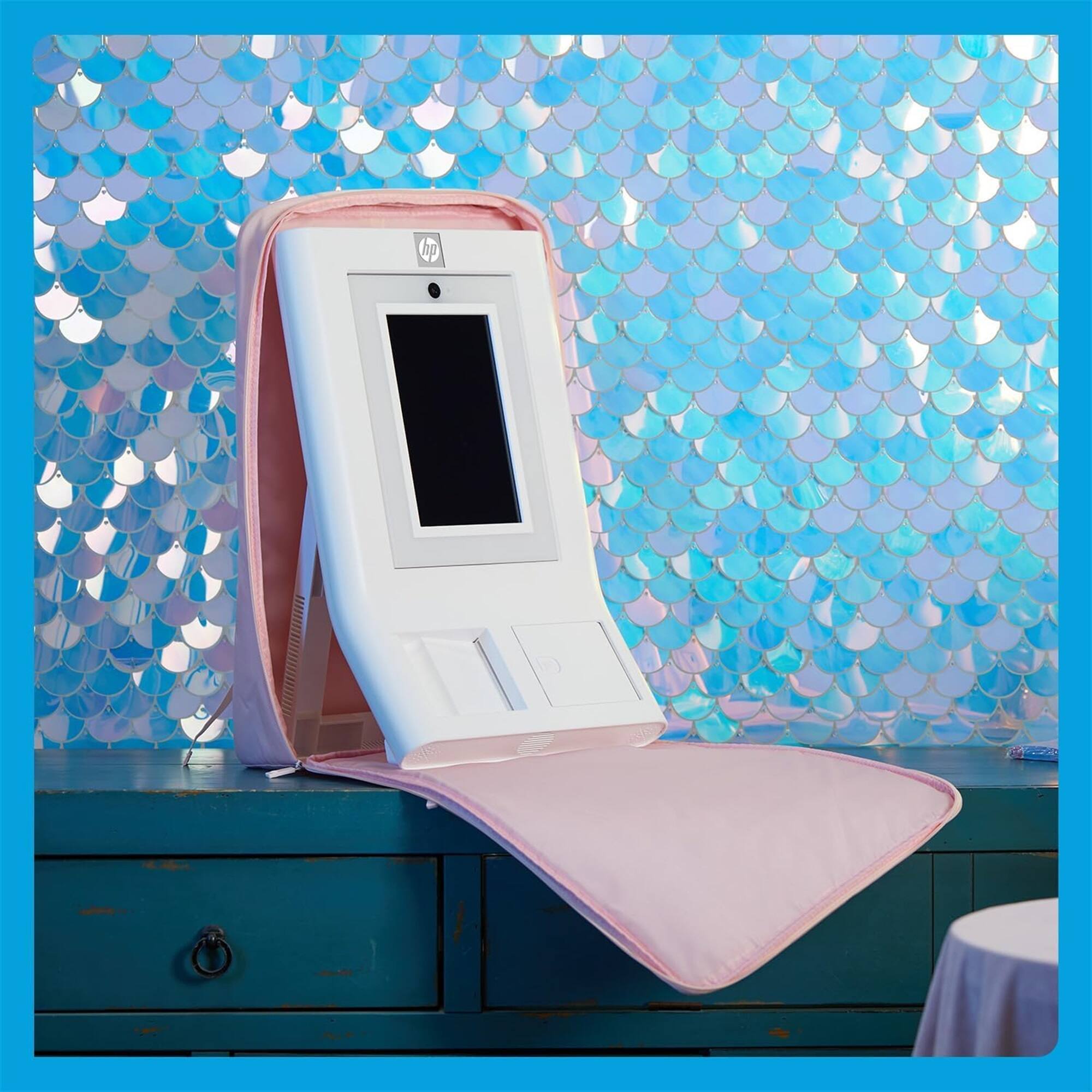 Alt View 5. HP - Sprocket Photobooth Travel Backpack, Exclusively for the HP Sprocket Photobooth Printer - Pink.