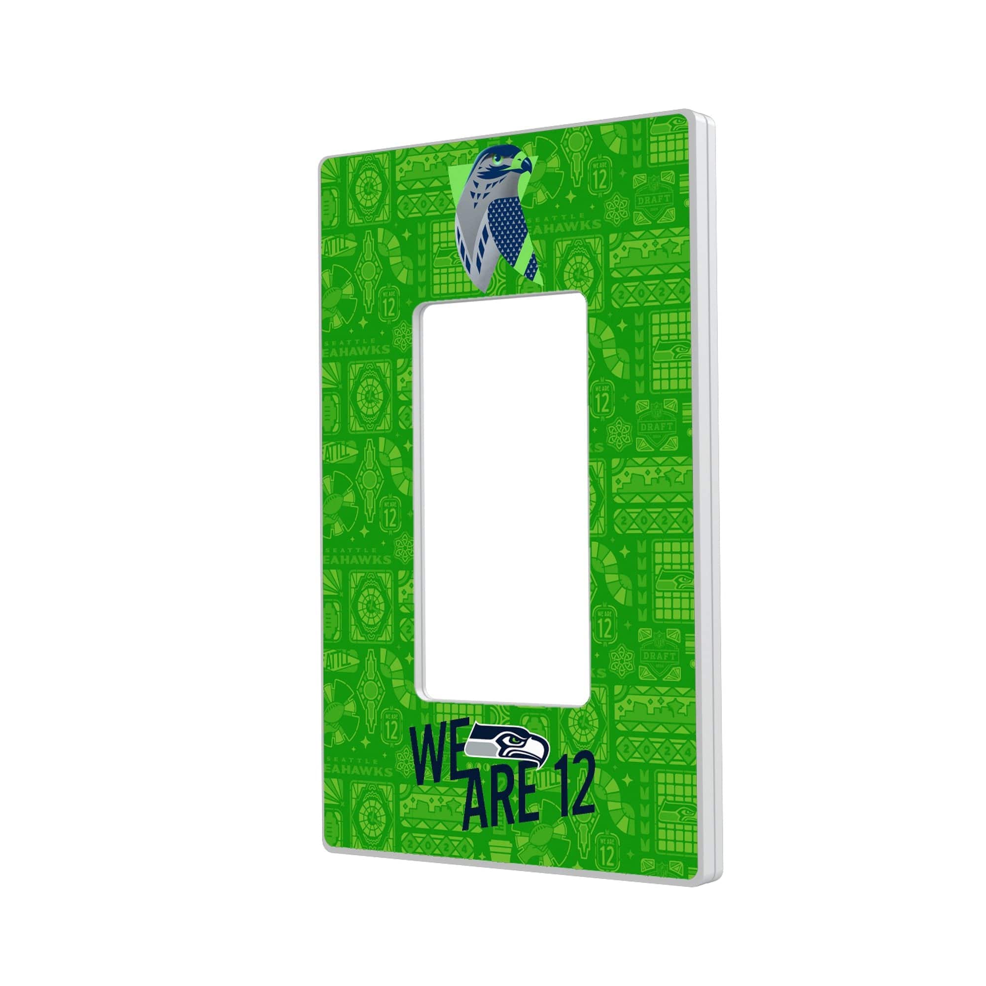 Keyscaper - Seattle Seahawks 2024 Illustrated Limited Edition Single Rocker Light Switch Plate - White price history on PriceWatchPro