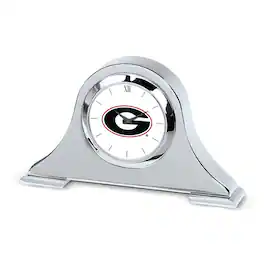 Jardine - Georgia Bulldogs Primary Team Logo Napoleon Desk Clock - Silver
