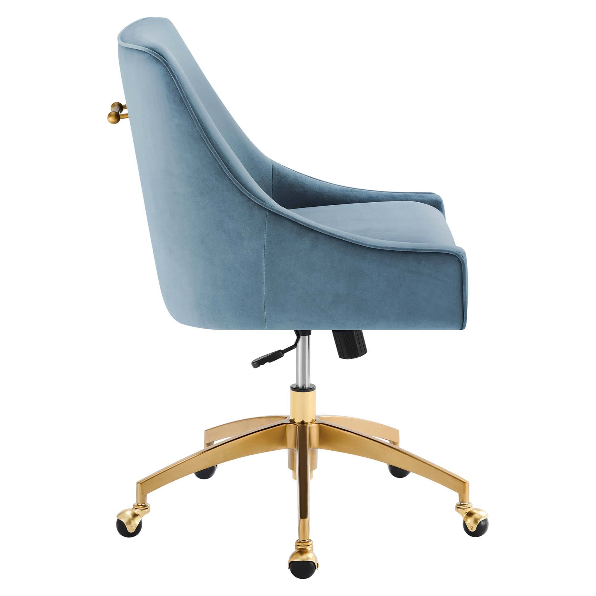 Left. Modway - Discern Performance Velvet Office Chair by Modway - Blue.
