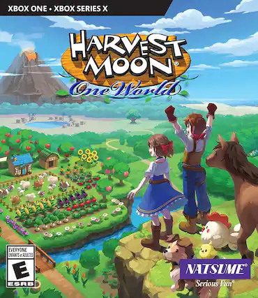 XBOX ONE • XBOX SERIES X
HARVEST MOON One World
EVERYONE ENFANTS et ADULTES E ESRB
NATSUME Serious Fun - E (Everyone)