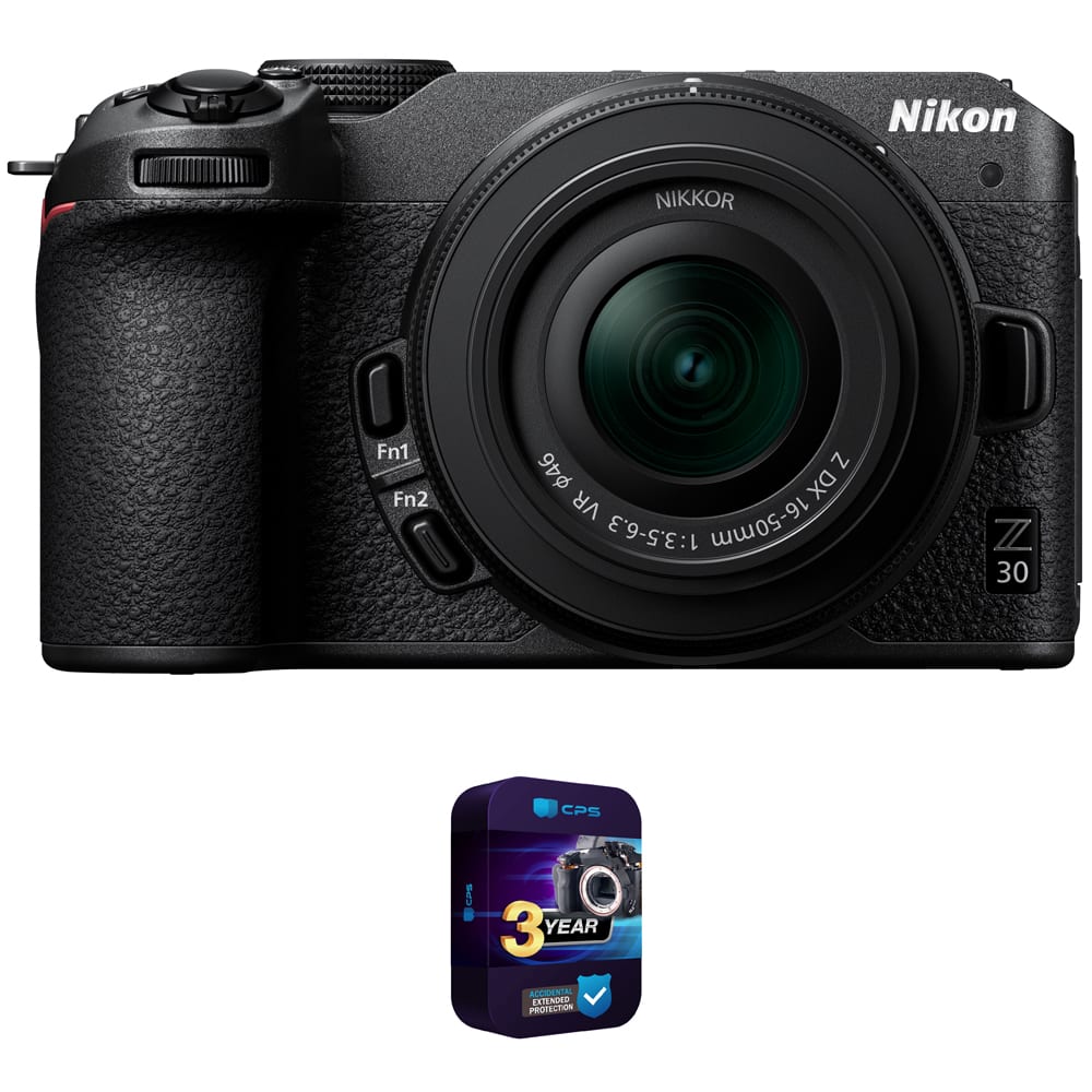Nikon - Z30 Mirrorless Camera w/ NIKKOR Z DX 16-50mm VR Lens + 3 Year Extended Warranty