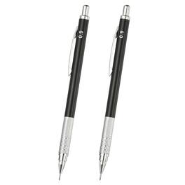 Unique Bargains - 2pcs Mech Pencil 0.9mm, Lead Holder Broad Point Metal for Drawing, Sketching, Woodworking - Black