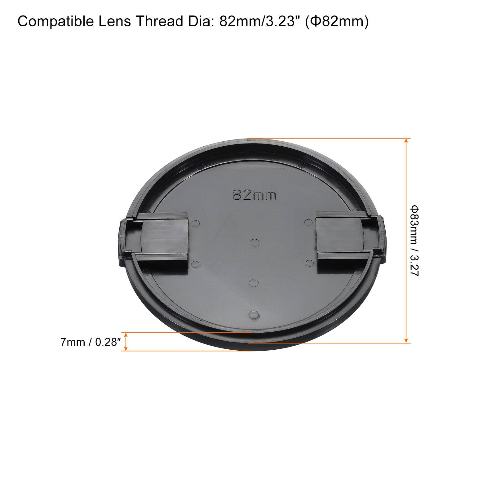 Compatible Lens Thread Dia: 82mm/3.23" (Φ82mm)

82mm

Φ83mm / 3.27"

7mm / 0.28"
