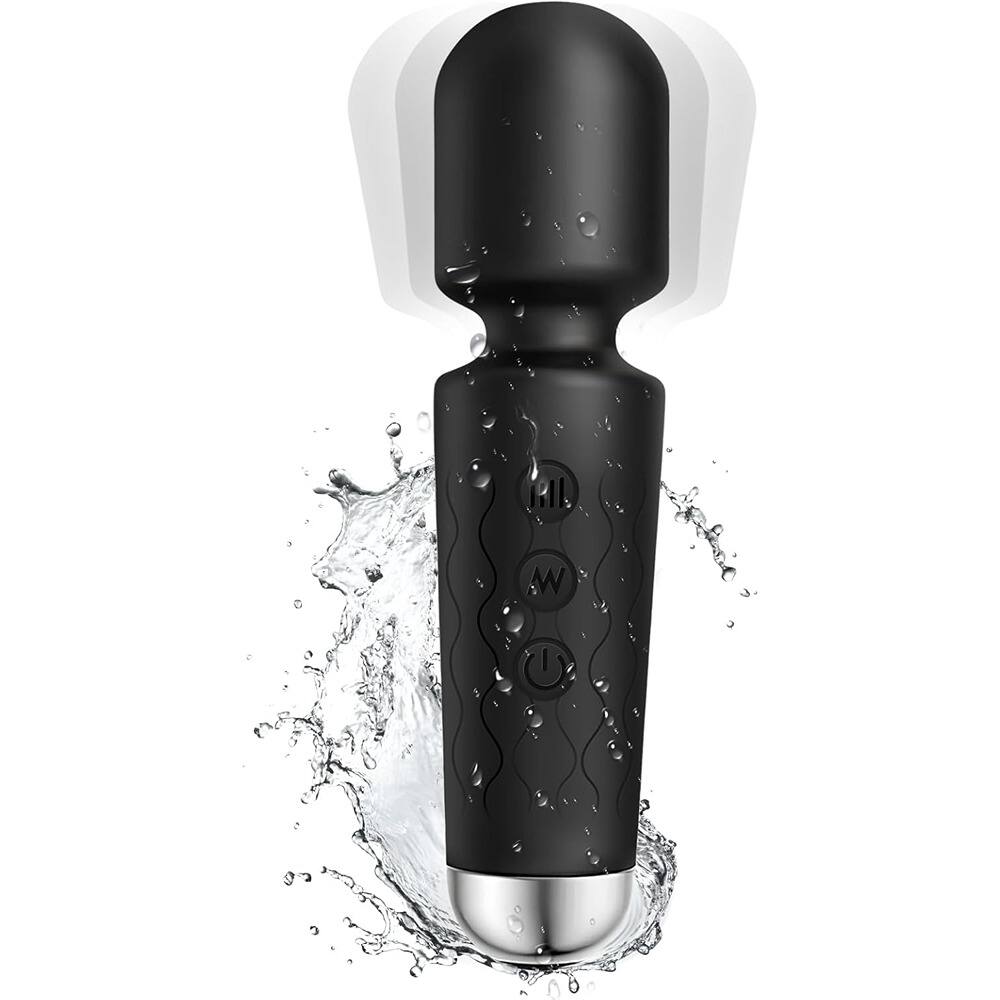 Front. Schertz - Handheld Personal Massager, Small & Powerful, Waterproof, Portable, Black.