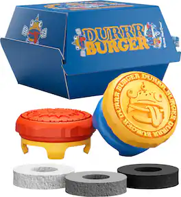 KontrolFreek - Fortnite Aim Boost Kit – Durrr Burger Edition for Gaming Controllers - PlayStation 4 and PlayStation 5 - Red/Orange