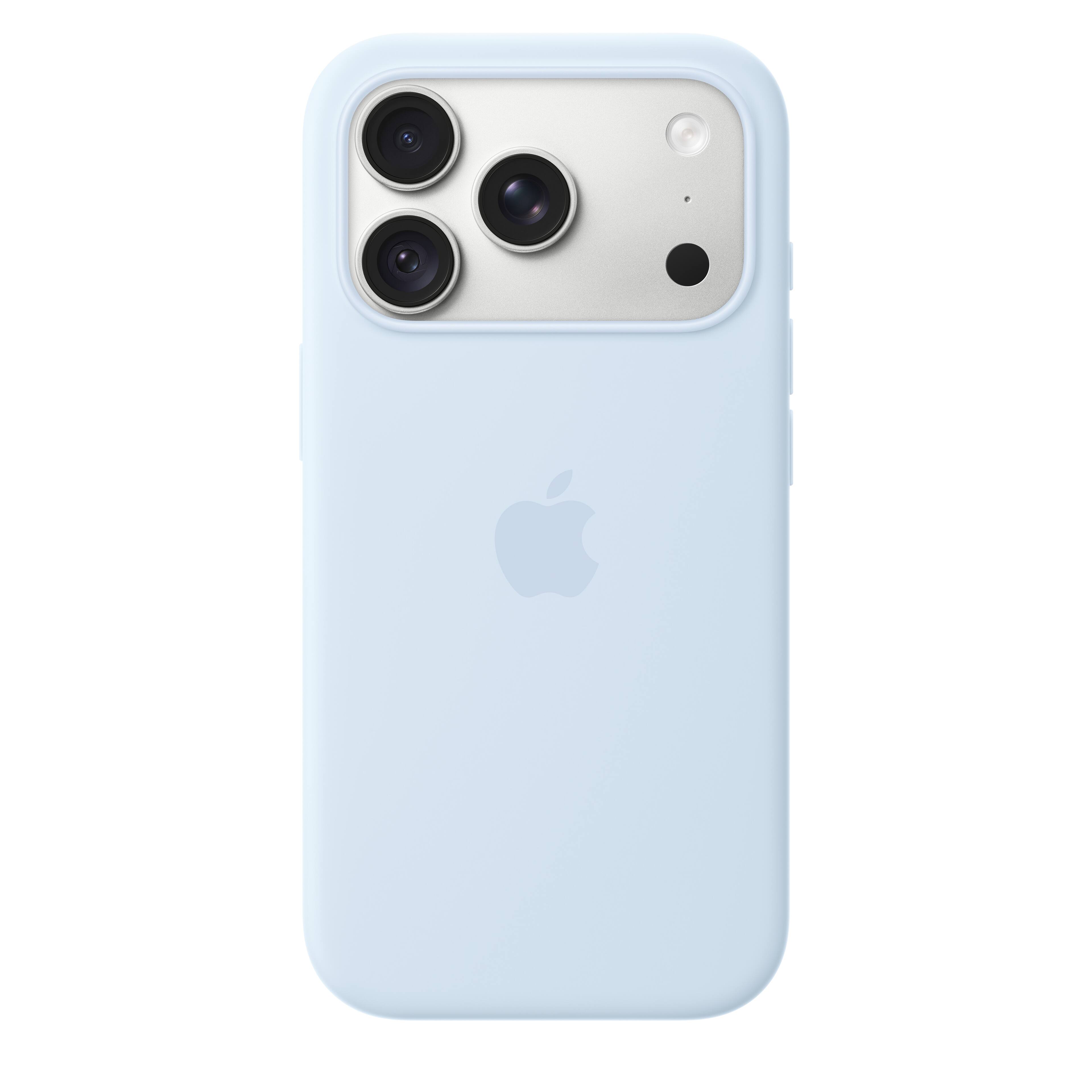 Alt View 2. Apple - iPhone 18 Pro Silicone Case with MagSafe - Crisp Blue.