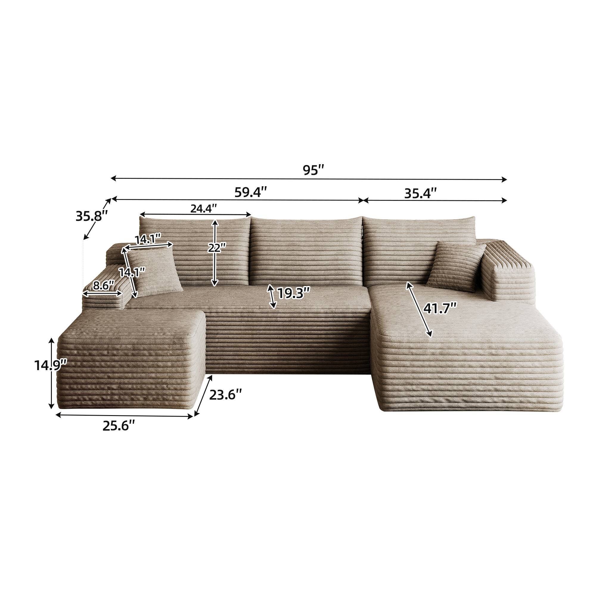 35.8" 59.4" 24.4" 95" X 35.4" 14.1" 22" 14.1" 8.6" 19.3" 41.7" 14.9" 23.6" 25.6"
