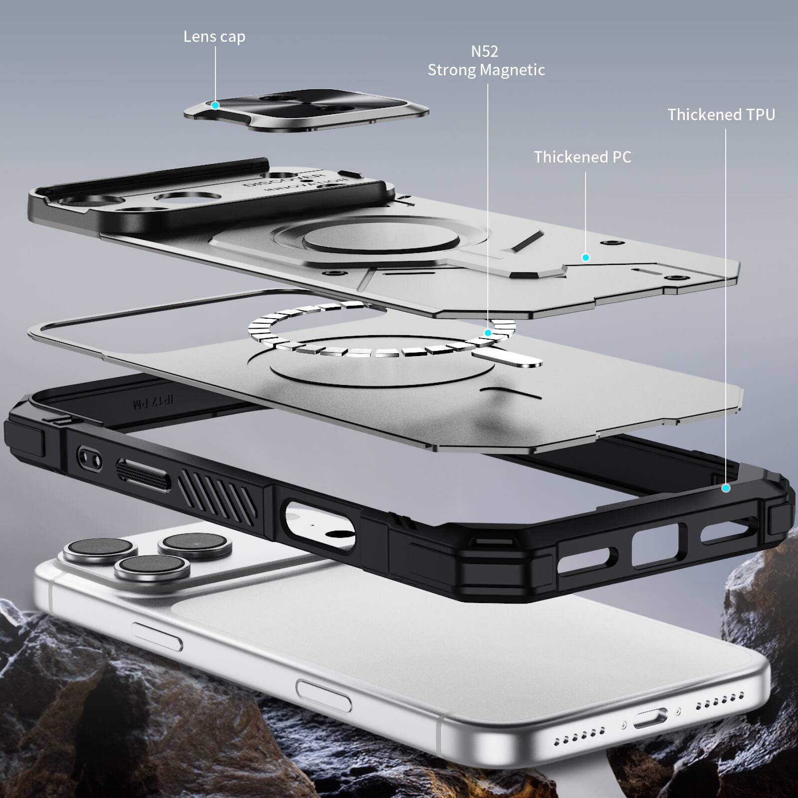Lens cap N52 Strong Magnetic Thickened TPU Thickened PC