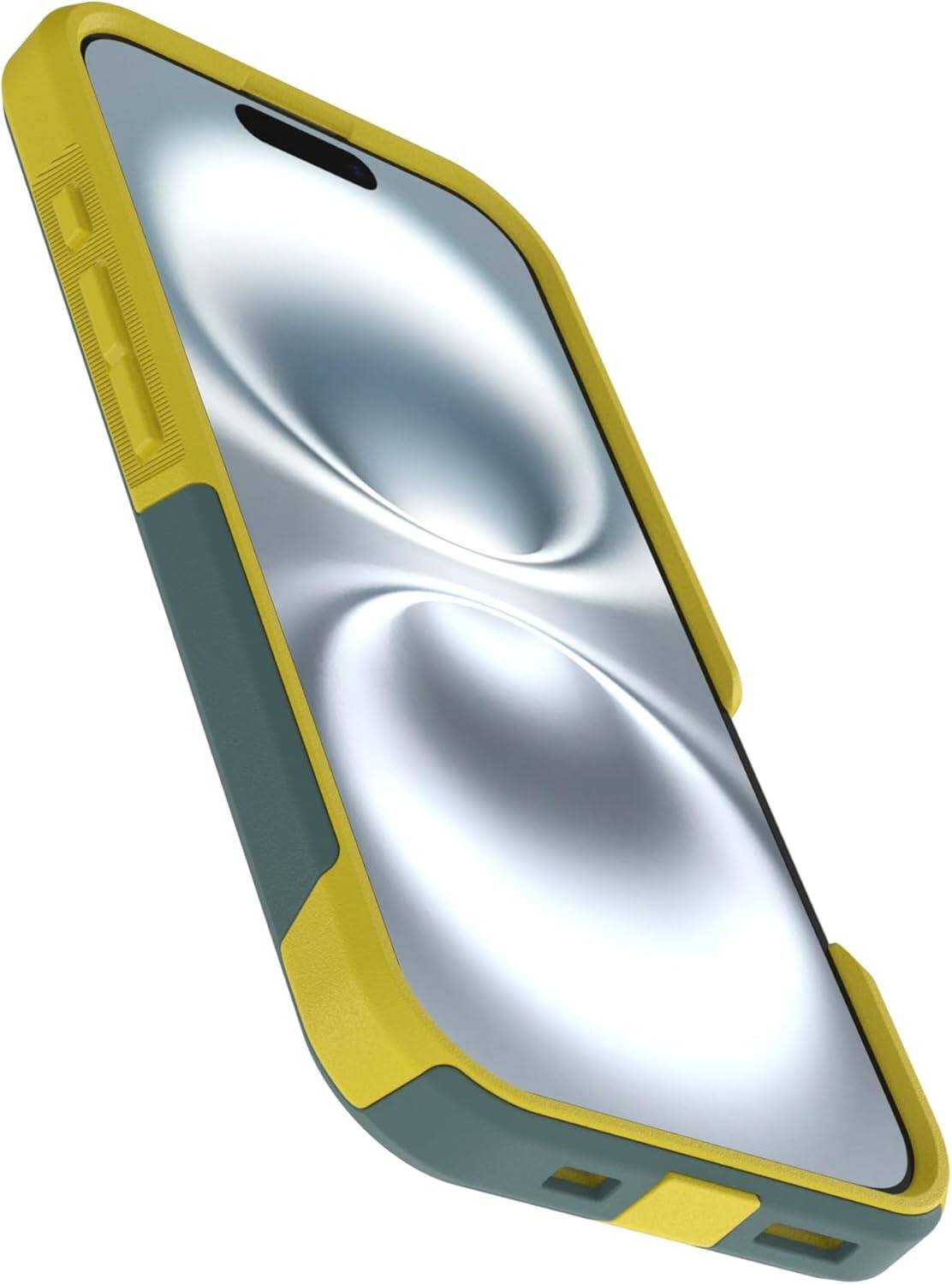 Back. OtterBox - OtterBox - Commuter Series Hard Shell for MagSafe for Apple iPhone 16 - Ocean Sunrise (Green & Yellow).