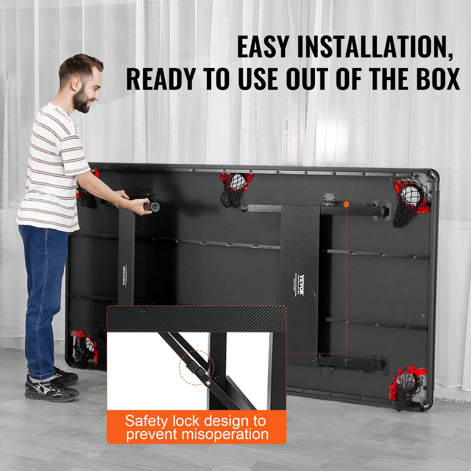EASY INSTALLATION, READY TO USE OUT OF THE BOX. Safety lock design to prevent misoperation.