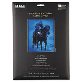 Epson - Signature Worthy Paper Sample Pack Letter Size Assorted White - Pack of 14