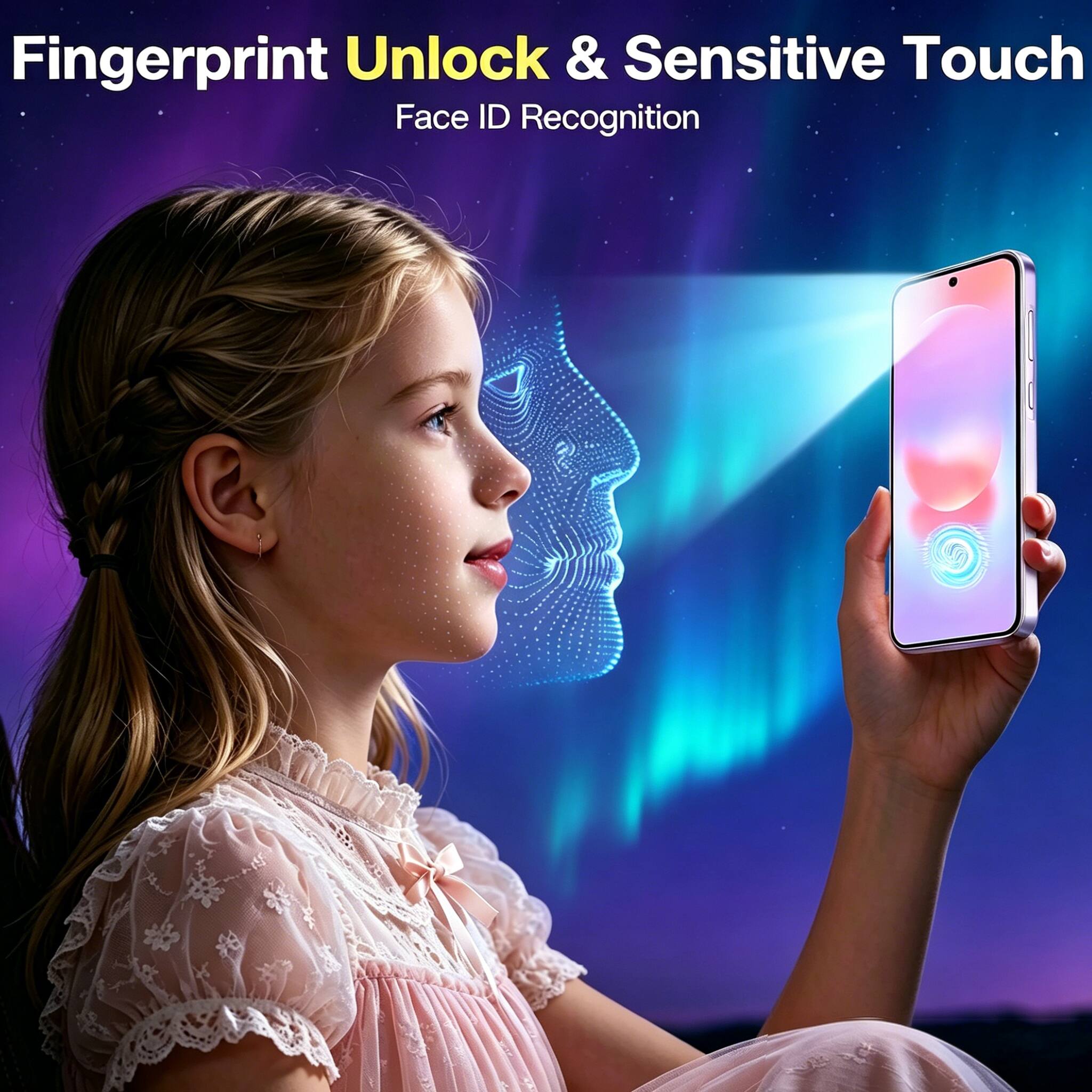 Fingerprint Unlock & Sensitive Touch  
Face ID Recognition