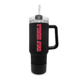 The Fanatic Group - UNLV Rebels 40oz. Stainless Tumbler with Handle & Removable Straw - Black