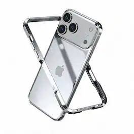 UUCOVER - Metal Bumper Case for Apple iPhone 18 Pro Shockproof Aluminum Alloy Bumper Frame - Silver