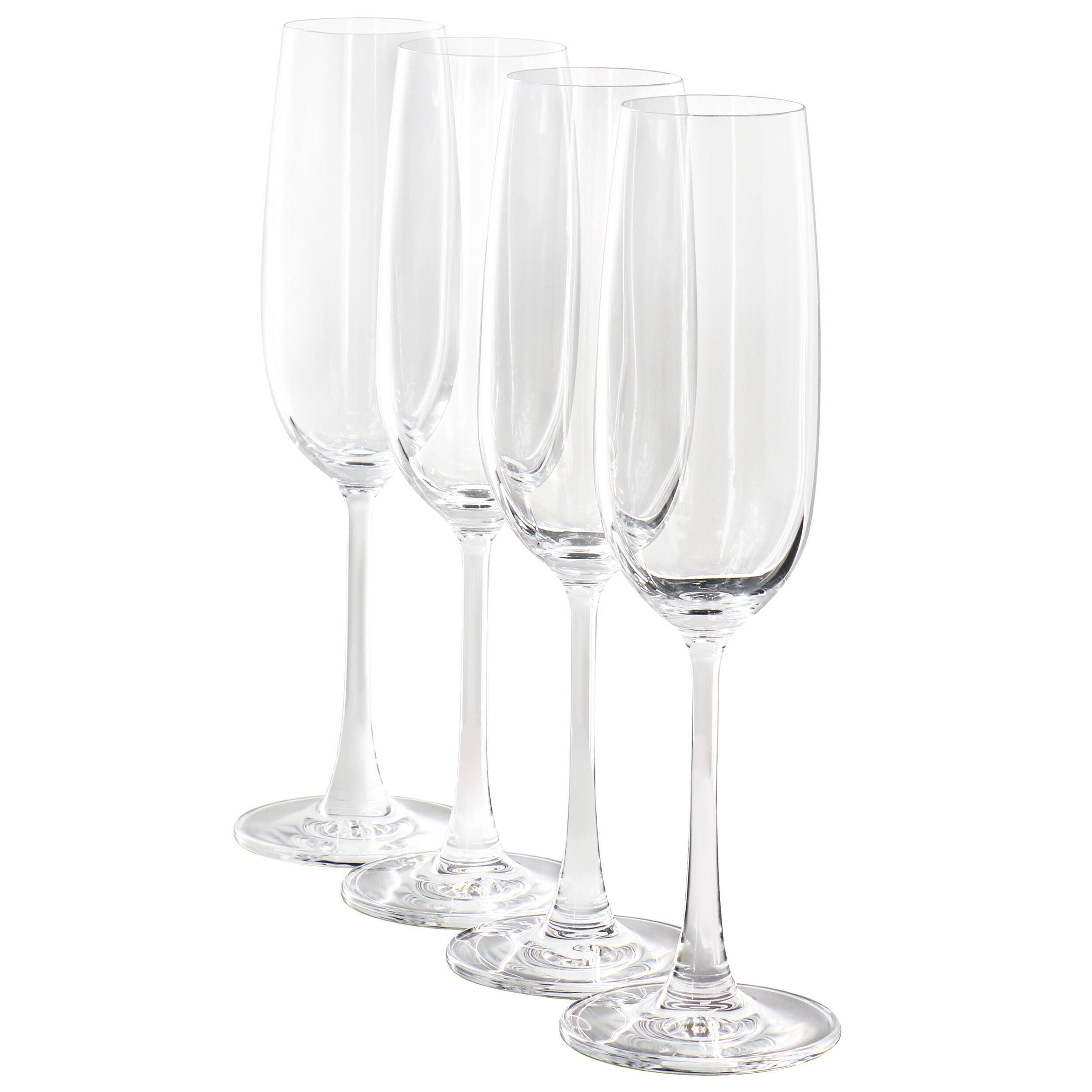 Alt View 3. Martha Stewart - Martha Stewart 4 Piece 7.3 Ounce Flute Glass Set in Clear - Clear.