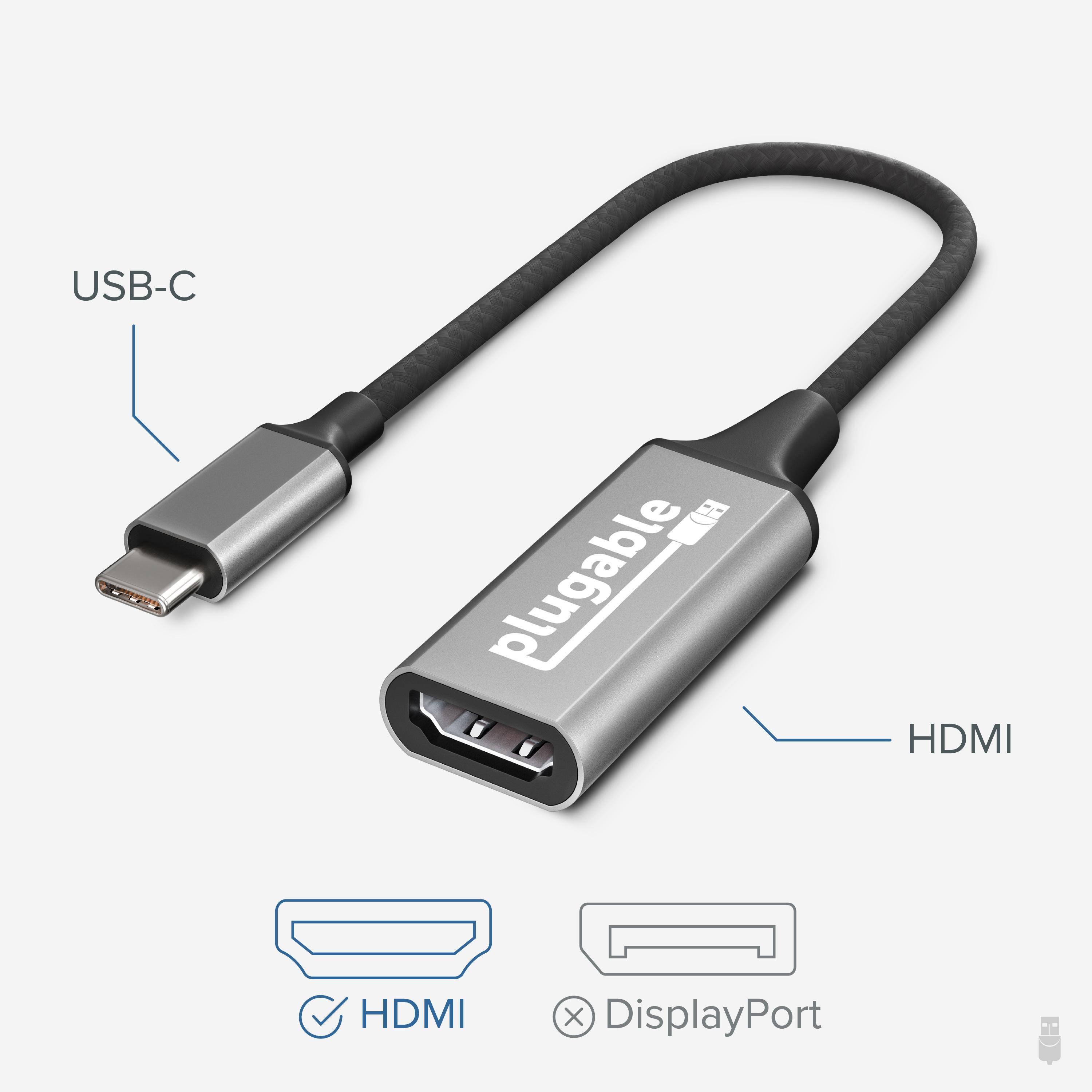 USB-C plugable HDMI HDMI X DisplayPort