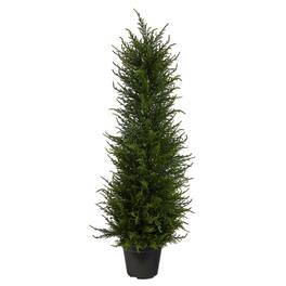 BreeBe - 2.5' Cypress Artificial Tree UV Resistant (Indoor/Outdoor) - Green