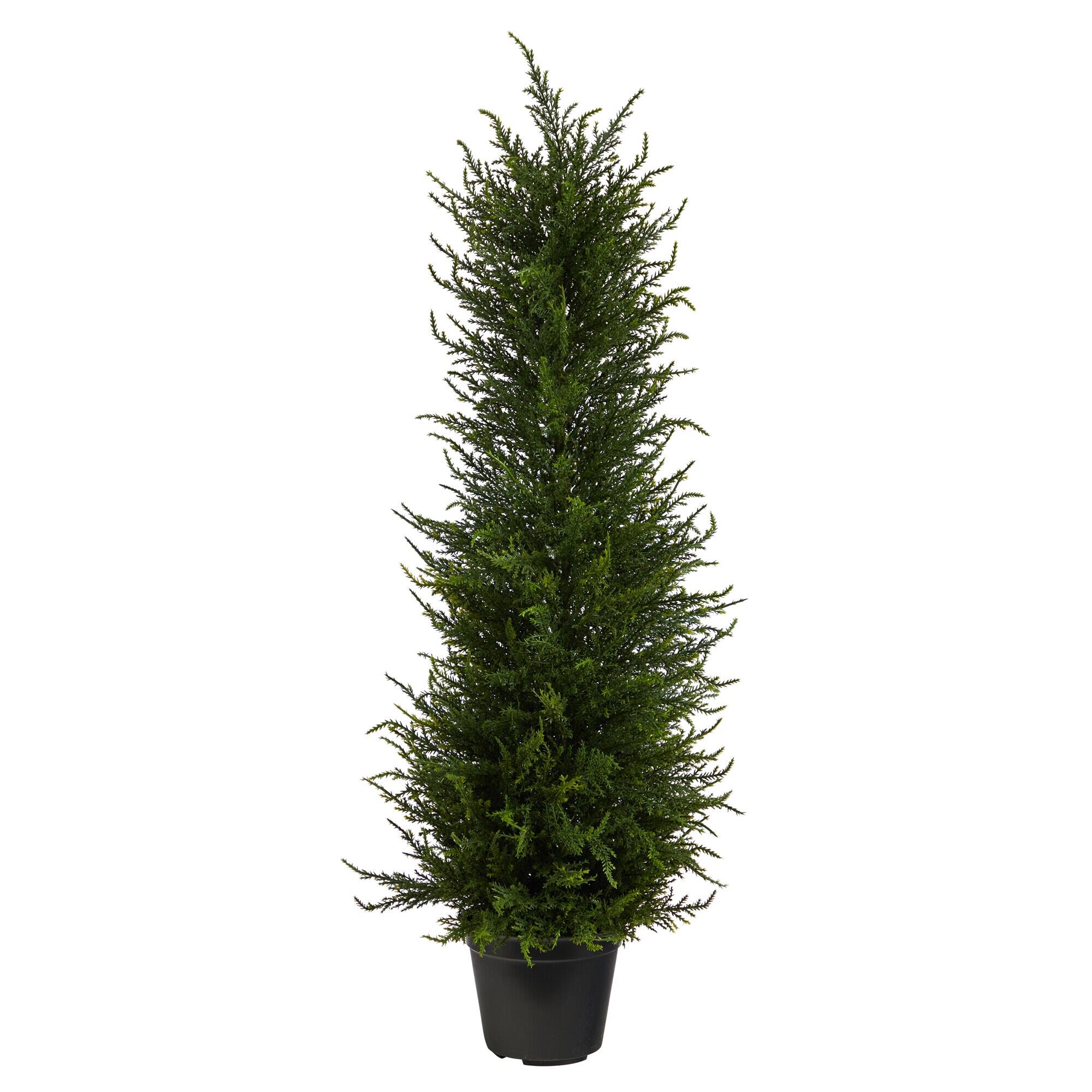 Front. BreeBe - 2.5' Cypress Artificial Tree UV Resistant (Indoor/Outdoor) - Green.