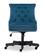 Angle. Linon Home Décor - Scotmar Plush Button-Tufted Adjustable Office Chair With Wood Base - Azure Blue.