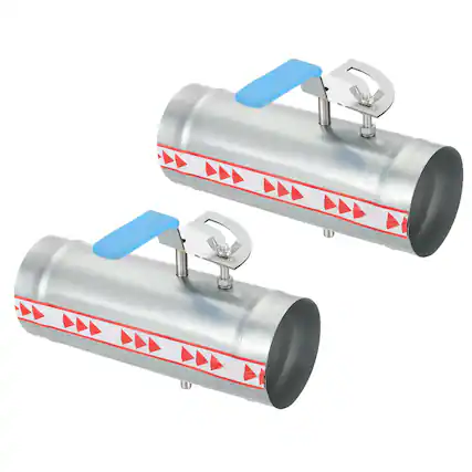 Front. Unique Bargains - 3" HVAC Duct Damper, 2pcs Manual Volume Backdraft Damper Metal Adjustment Airflow Ducting Control Valve - Silver.