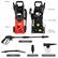 - Handle
- Switch
- Hose Reel
- Cord Holder
- Inlet with Water Filter
- Spray Gun
- Fix Brush
- Lotus Nozzle
- Detergent Bottle