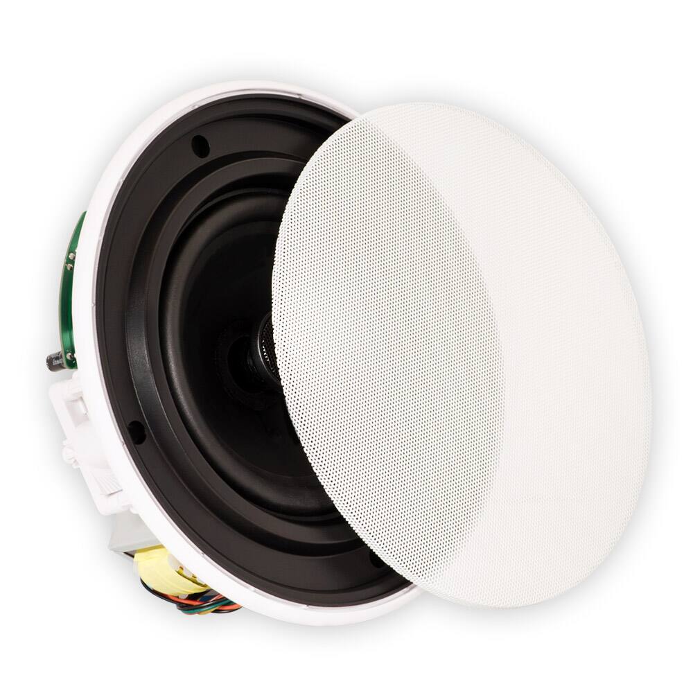 Alt View 1. Theater Solutions by Goldwood - TSQ670 Flush Mount 70 Volt In Ceiling Speakers with 6.5" Woofers Quick Install 10 Pair Pack - Paintable White.