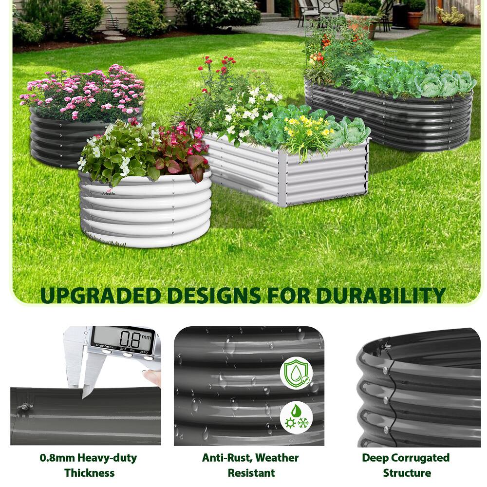 UPGRADED DESIGNS FOR DURABILITY

0.8 mm Heavy-duty Thickness

Anti-Rust, Weather Resistant

Deep Corrugated Structure