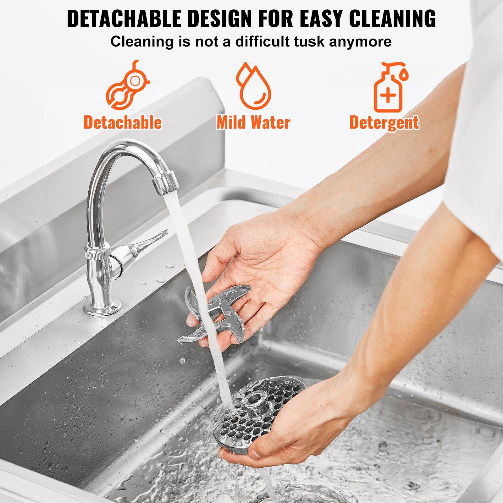 DETACHABLE DESIGN FOR EASY CLEANING
Cleaning is not a difficult tusk anymore
Detachable
Mild Water
Detergent
