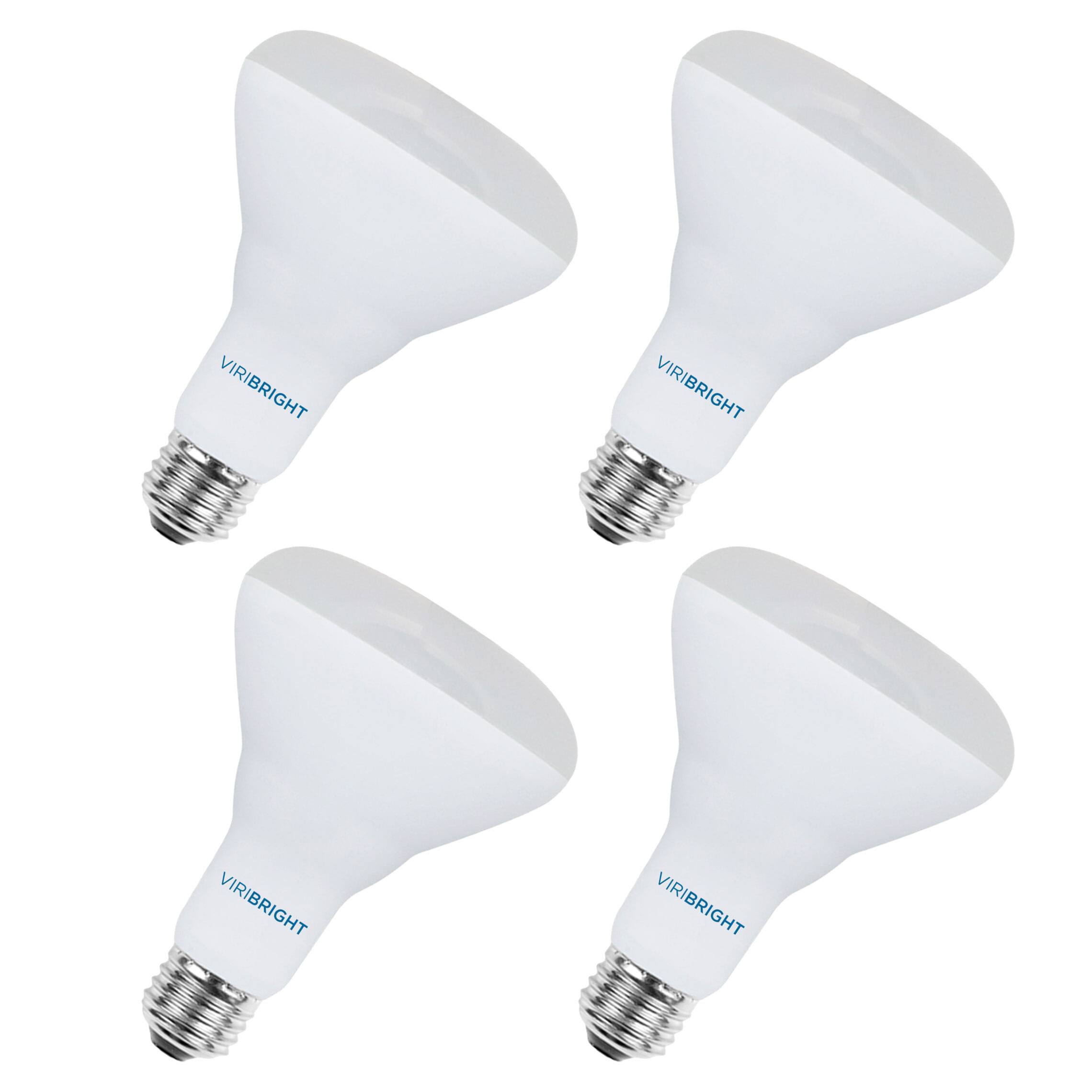 VIRIBRIGHT - 65-Watt EQ Dimmable LED Flood Light Bulb ,Cool White (4-Pack) - 4000K
