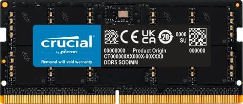 Crucial 32GB 262 Pin DDR5 SO DIMM DDR5 4800 (PC4 38400) Laptop