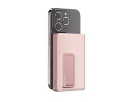 myCharge - Maglock Wireless Magnetic Powerbank for Magsafe Case with 1.8X Built-in USB-C Port & Viewing Stand - Pink