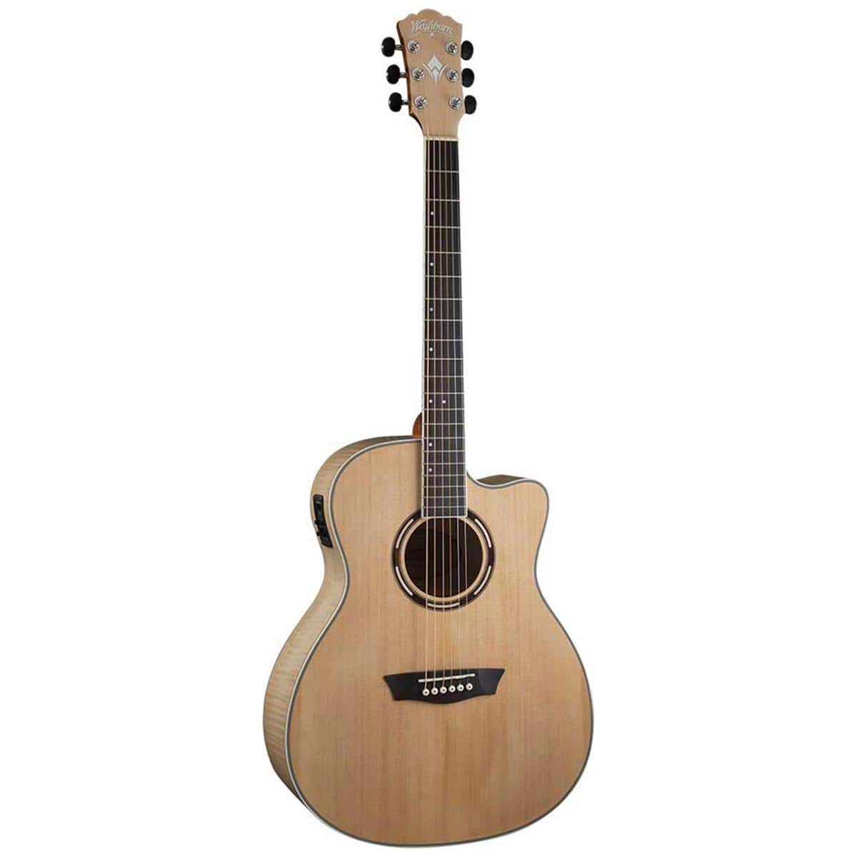 Washburn - Apprentice 5 Series AG40CEK Grand        Auditorium Cutaway Acoustic Guitar, Rosewood      Fretboard, Natural price history on PriceWatchPro