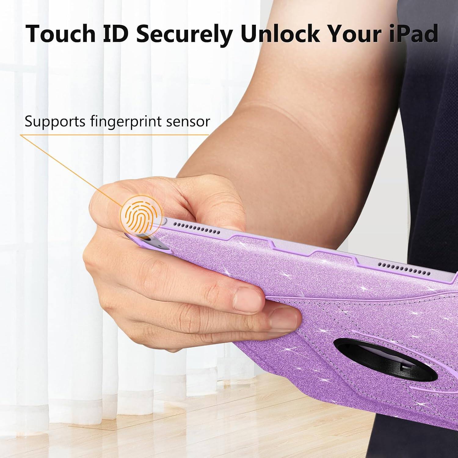 Touch ID Securely Unlock Your iPad  
Supports fingerprint sensor