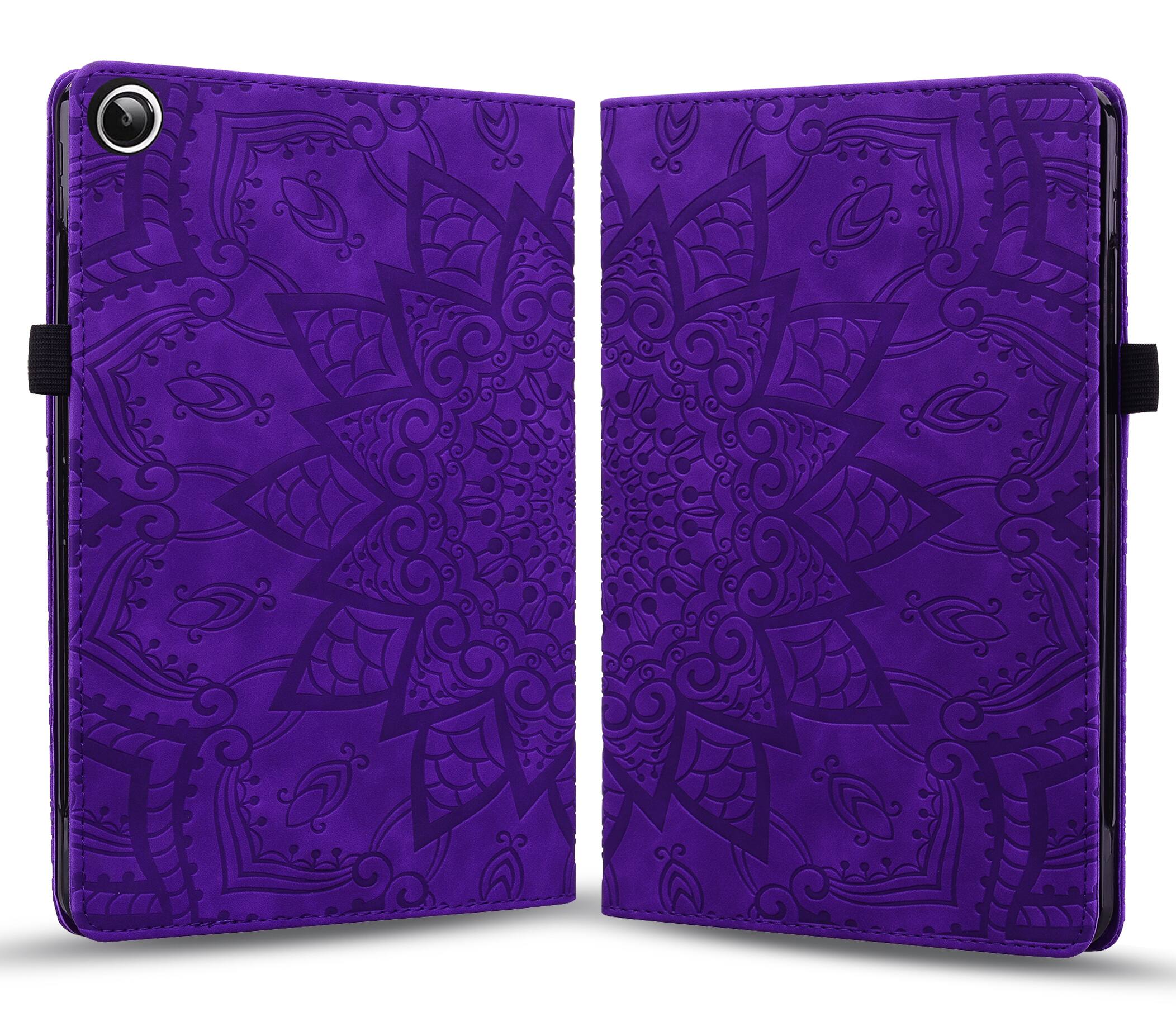 Alt View 1. Dteck - Case for Samsung Galaxy Tab A11+/A11 Plus SM-X230 & Tab A9+/A9 Plus SM-X210,Shockproof Embossed PU Leather Folio Cover - Purple.