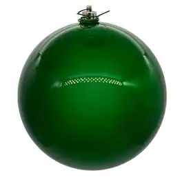 Vickerman - 4" Pearl UV Drilled Ball Ornament 6 per Bag - Green