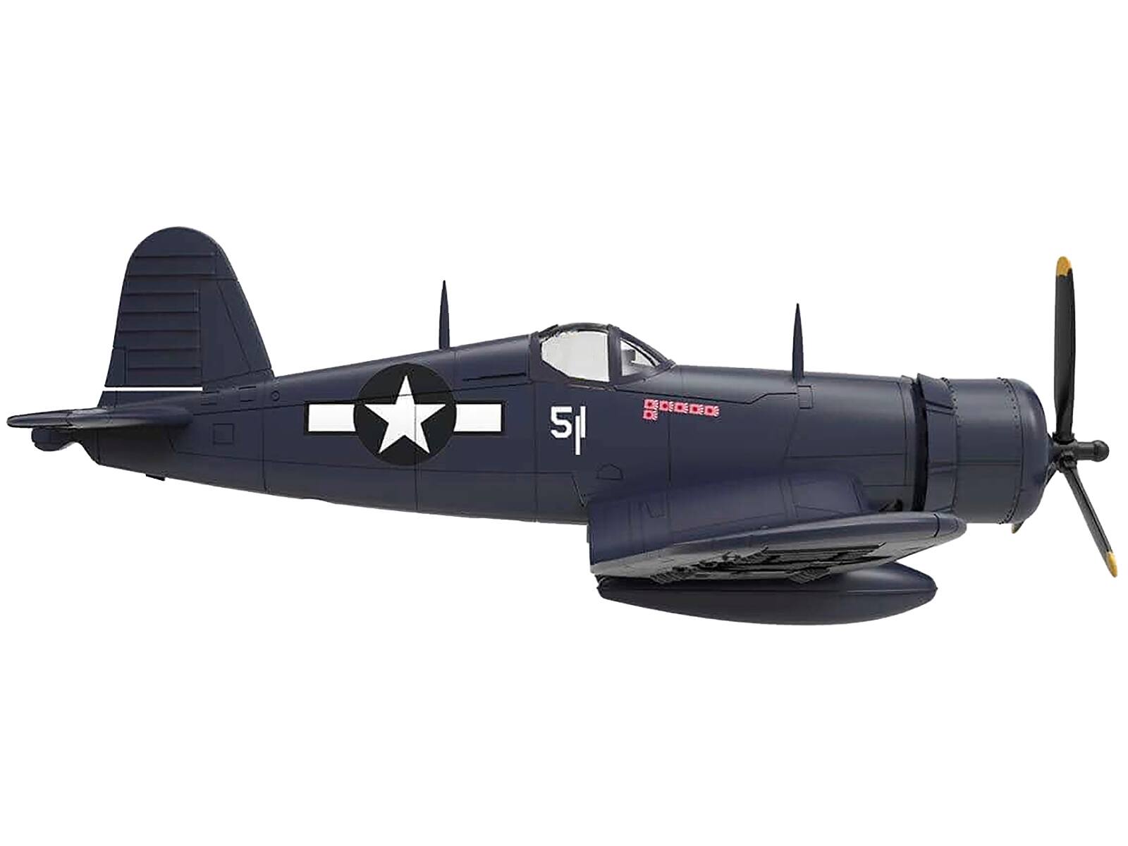 Left. Luppa - Vought F4U-1D Corsair Fighter Robert Wade VMF-323 Death Rattlers Yontan Airfield Okinawa 1945 USMC 1/72 WWII Plane - Blue.