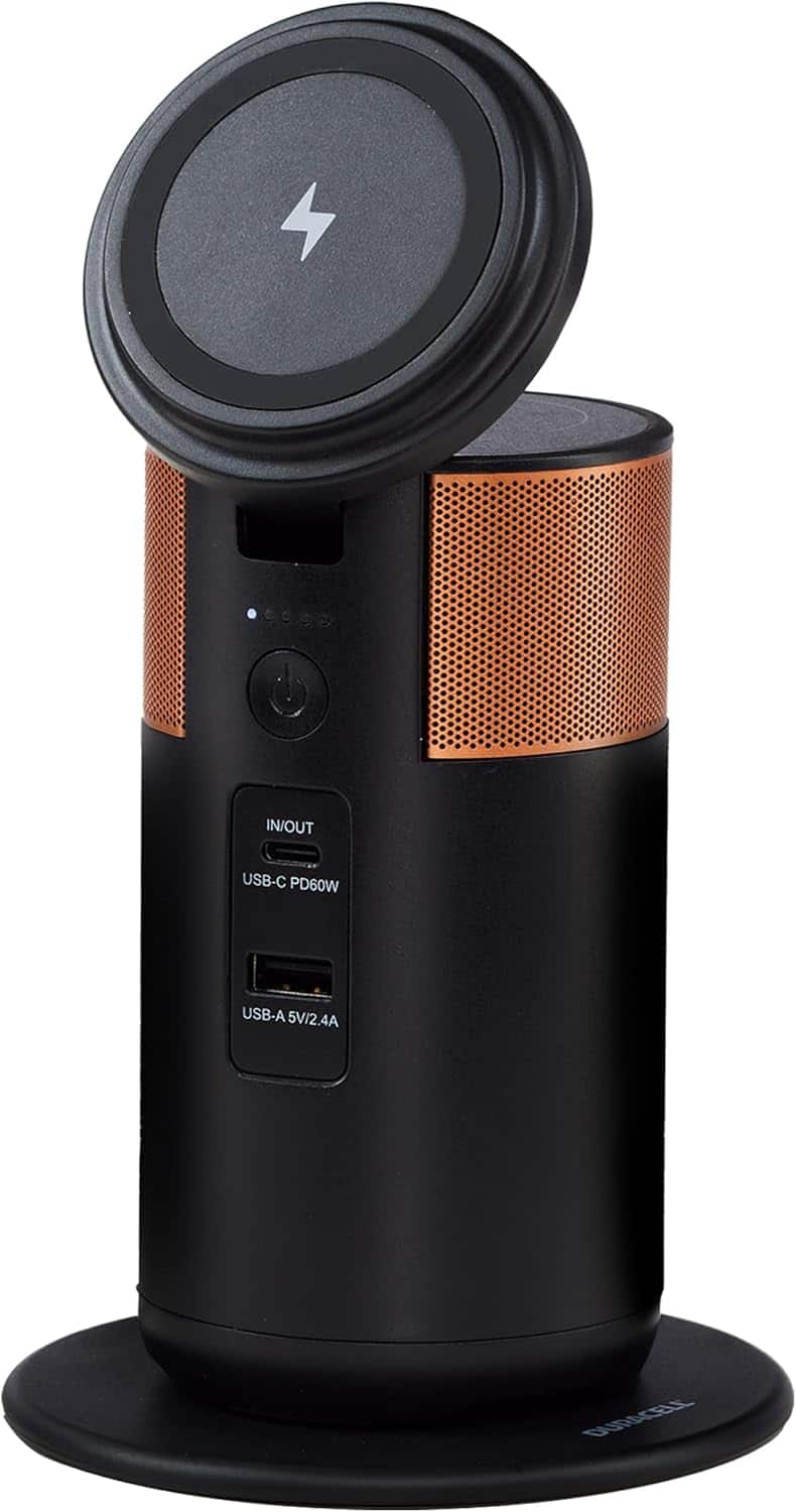 Duracell - M100 Portable Charging Hub, 92W Laptop & Tablet Charger, Wireless Phone/Earbud Charging, USB-C & USB-A Dock