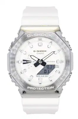 Casio - G-Shock G-Steel Analog Digital Limited Edition Dial Quartz GM-2110SH-7A 200M Men's Watch - White