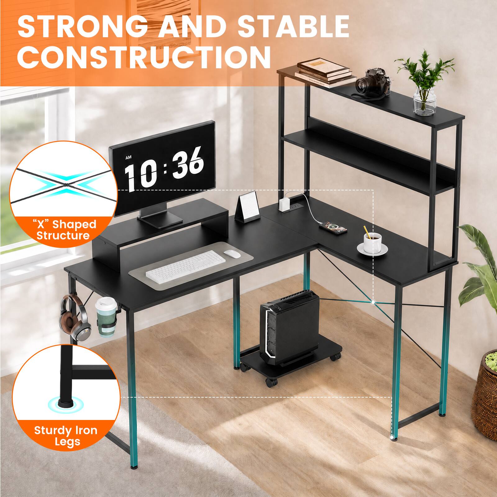 STRONG AND STABLE CONSTRUCTION

MA 10:36 "X" Shaped Structure

Sturdy Iron Legs